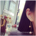 Customized Pearl Pendant Earrings Sweet Alloy Star Ear Studs